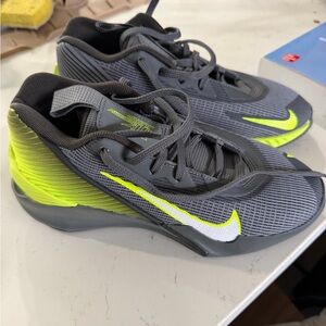 Nike Kids Gray and Neon Yellow Sneakers